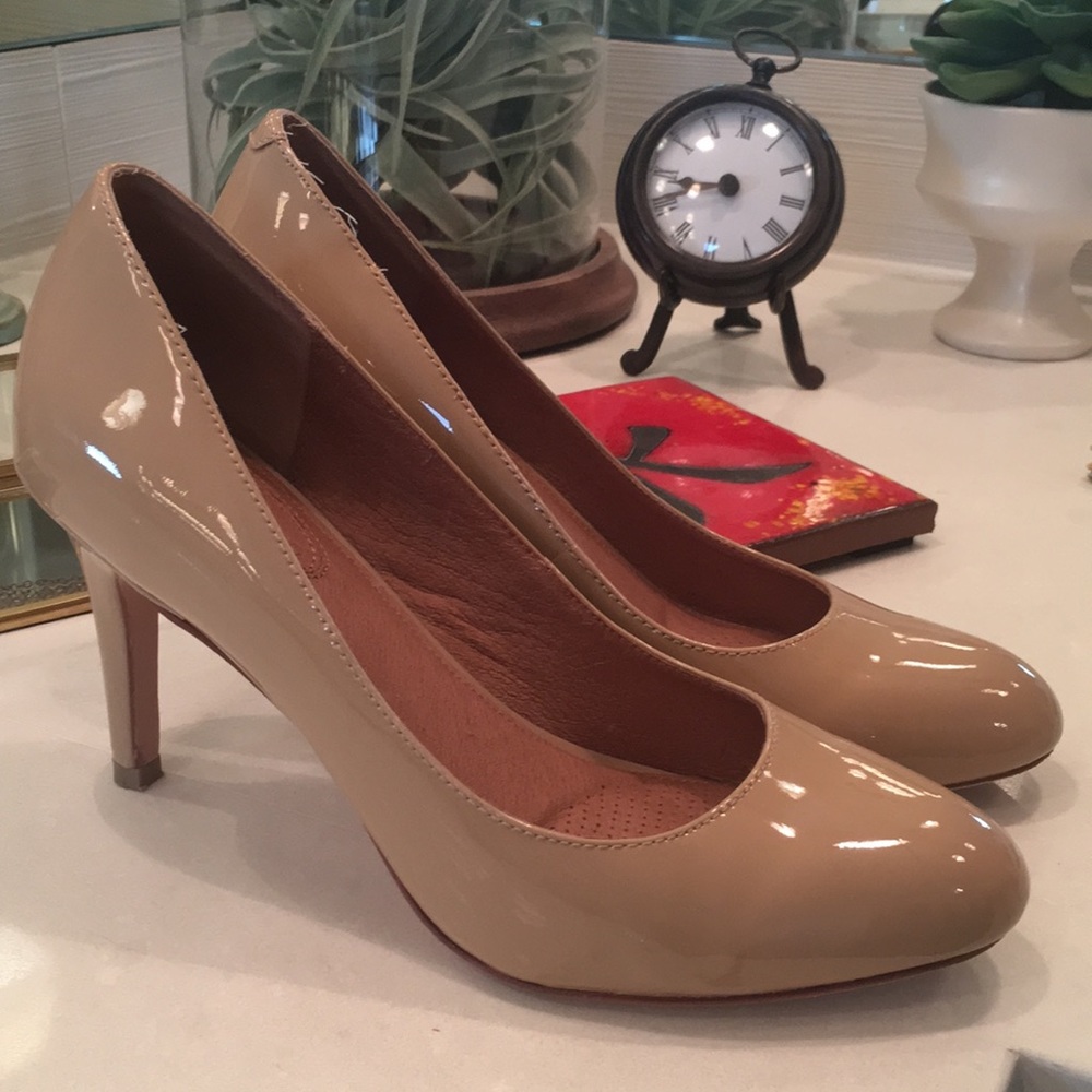 Nude Patten Heels